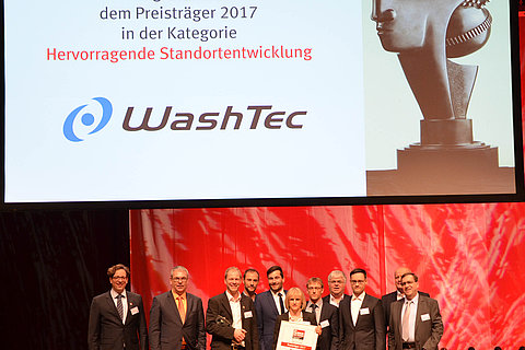 WashTec is the winner of the "Factory of the Year" competition in the "outstanding site development" category.